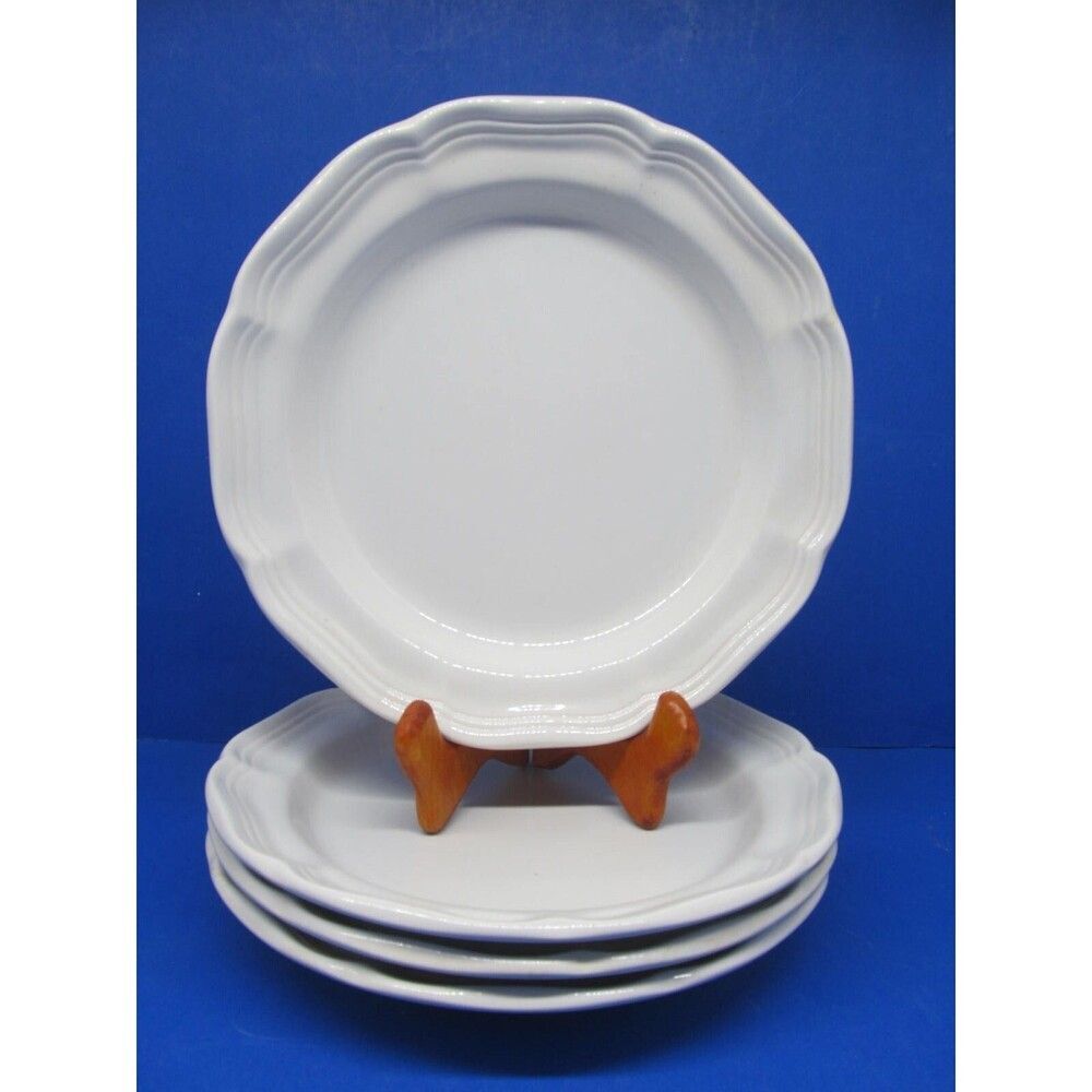 Mikasa French Countryside 8" Salad Plates White Set Of 4